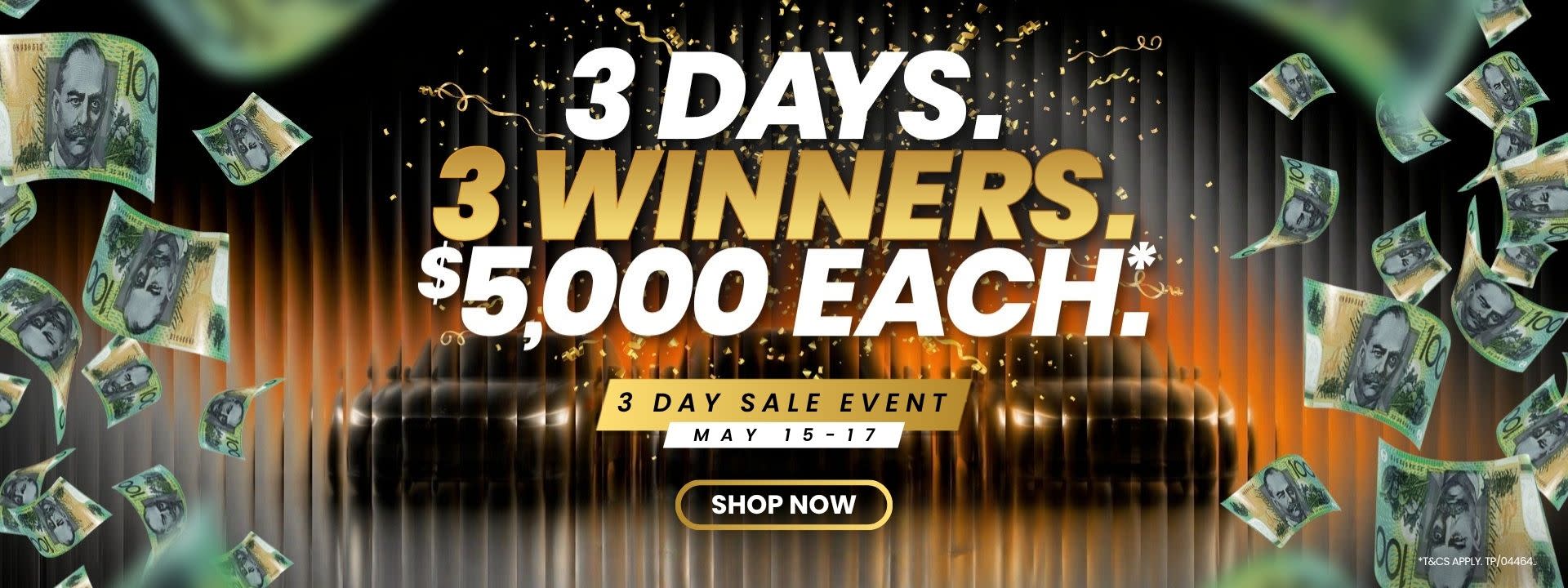 3-Day Sale Event 15-17 May26