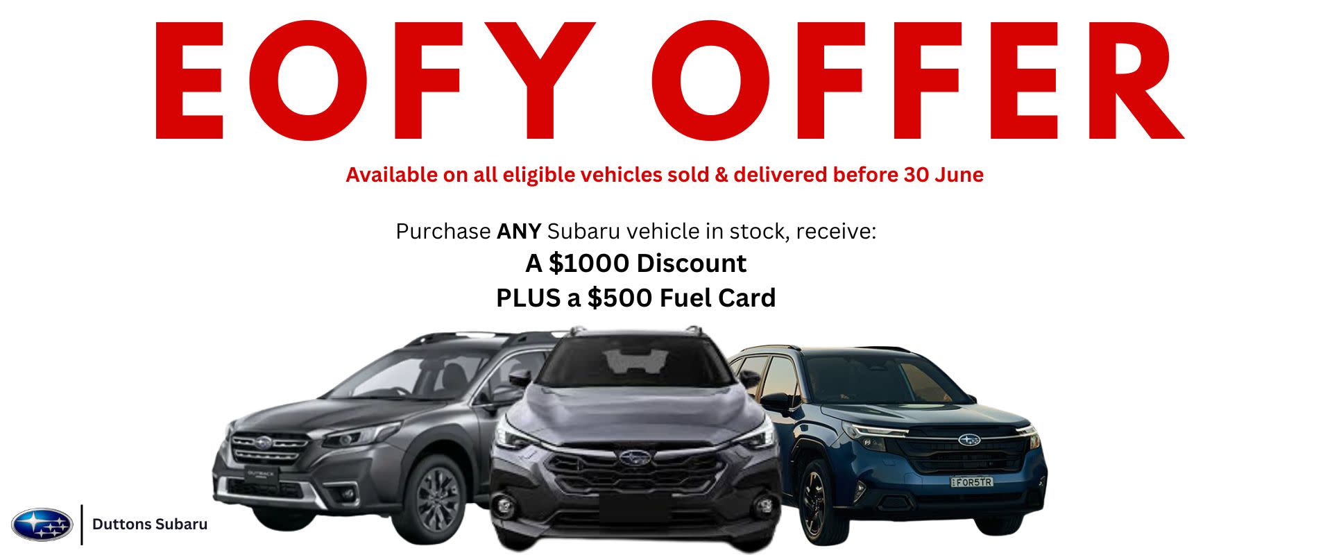 subaru EOFY offer