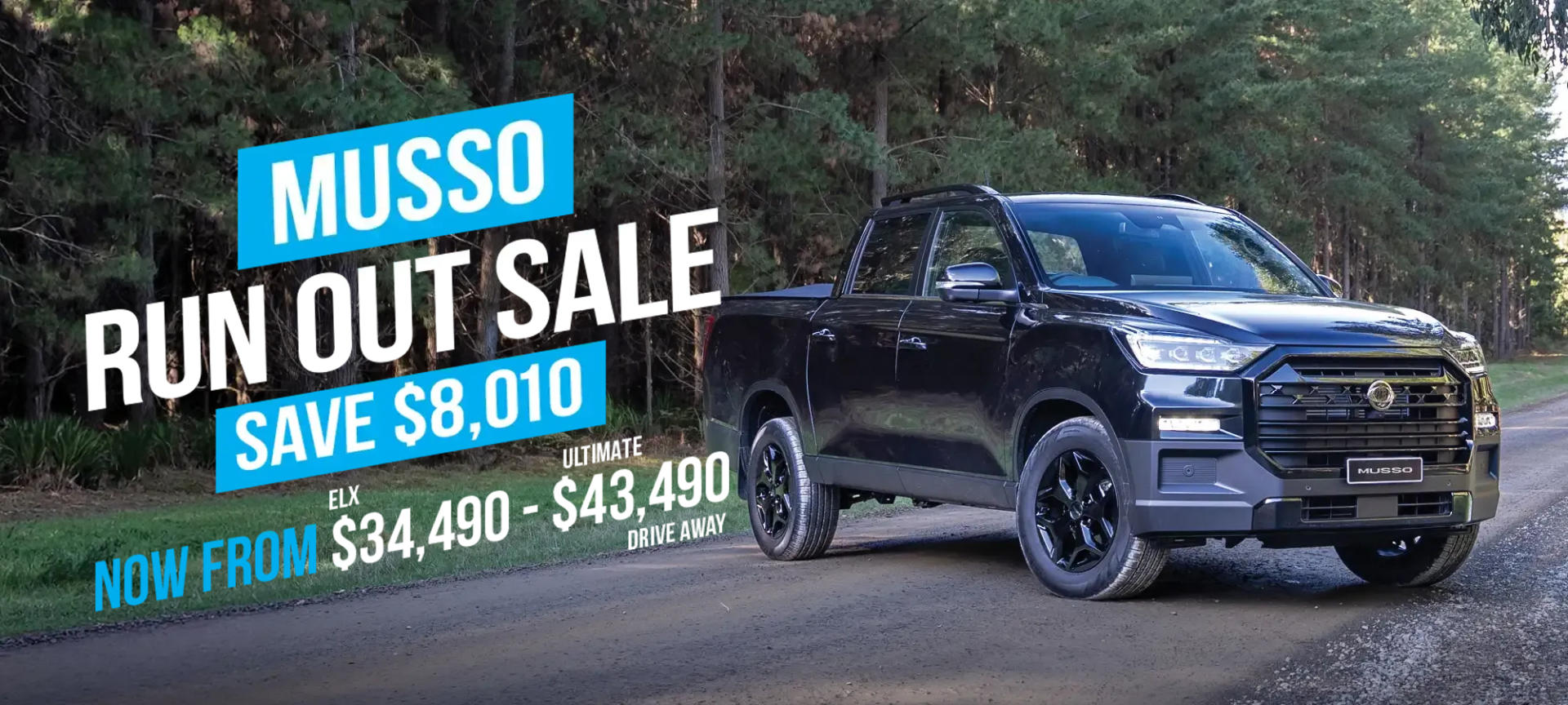 KGM Musso Run Out Sale