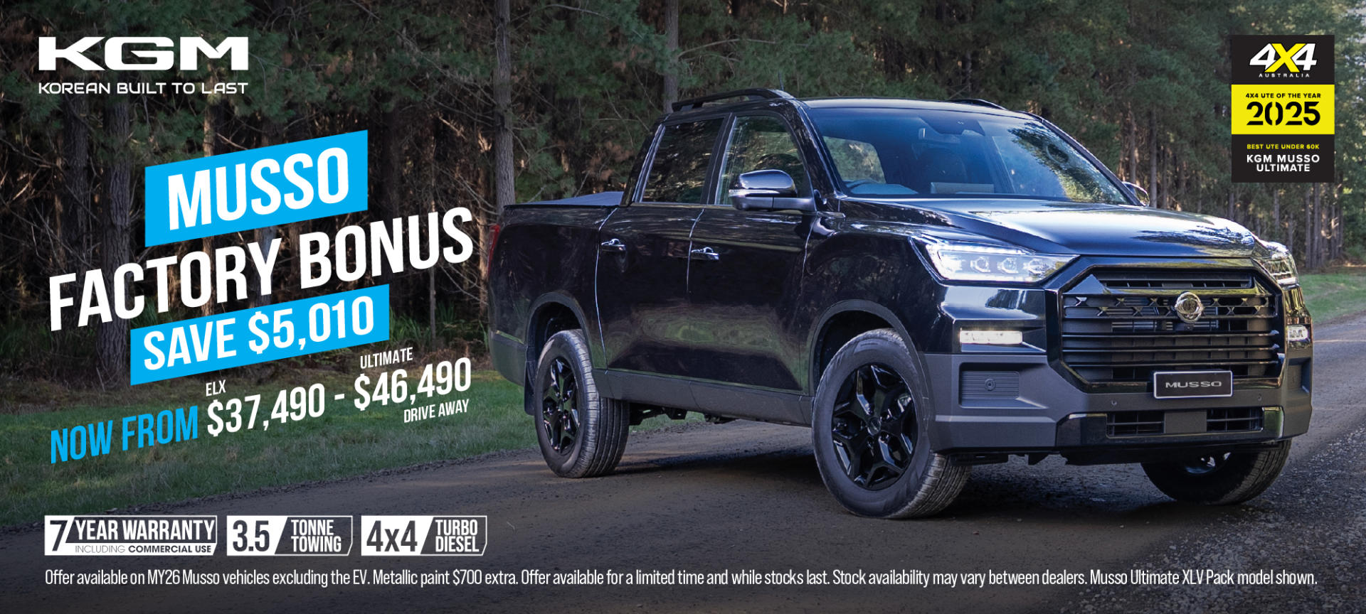 KGM Musso Web Banner 