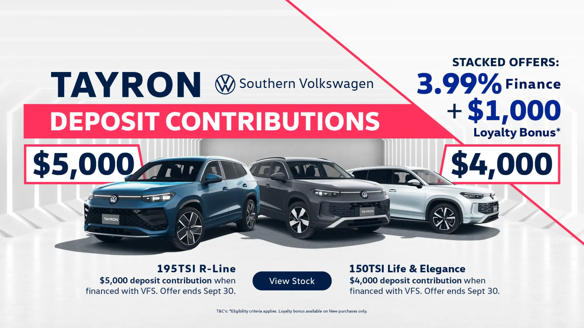 TAYRON DEPOSIT CONTRIBUTION/STACKED OFFER