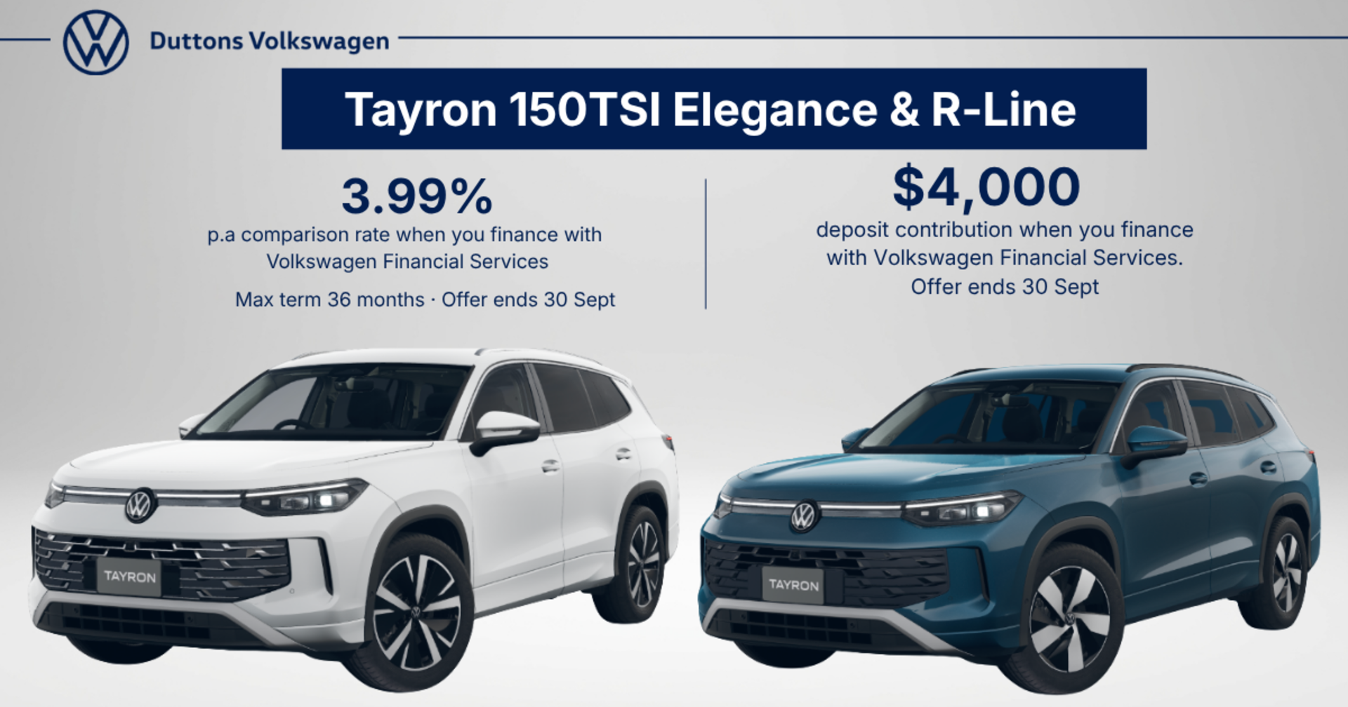 Tayron 150TSI Elegance & R-Line offer