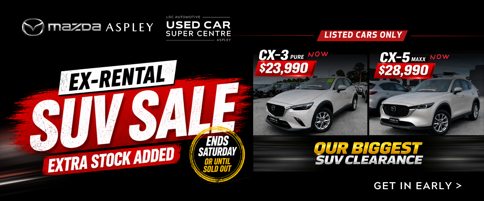 Ex-Rental CX5s & CX3s