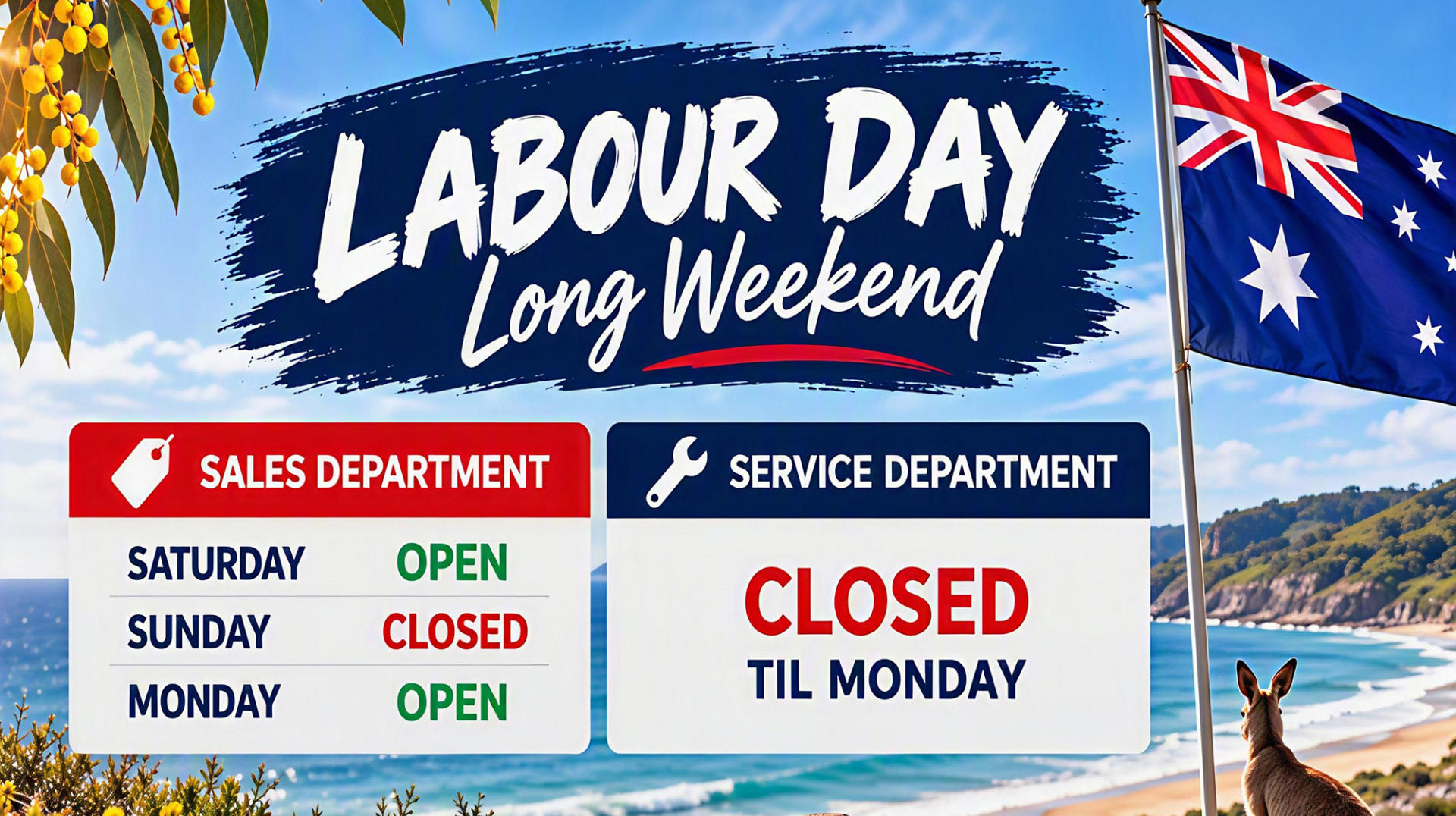 Long Weekend Closed