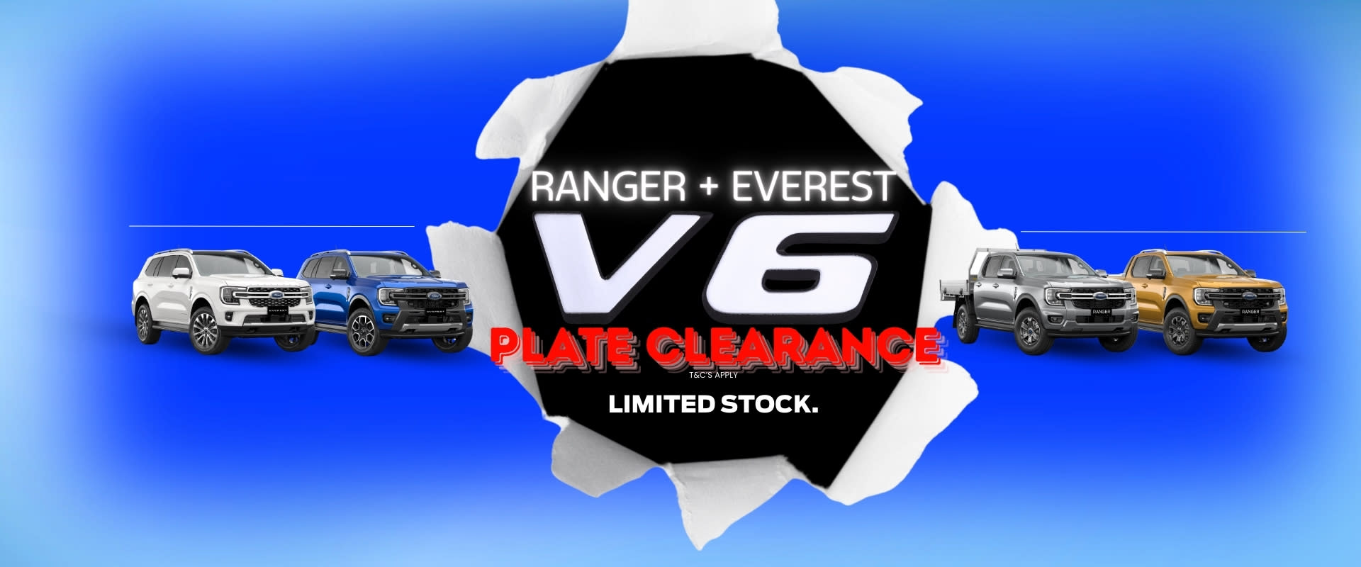 Ranger and Everest V6 Plate Clearance
