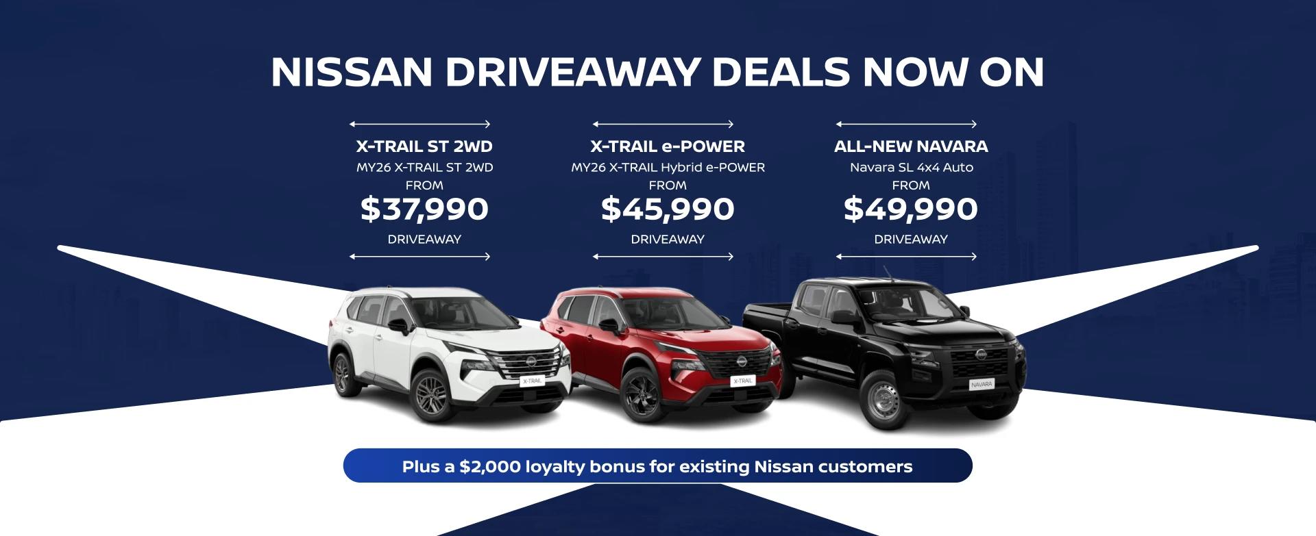 Nissan DriveAway Deals