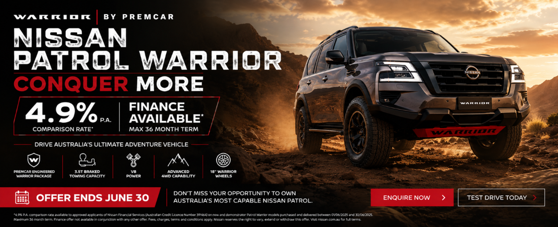 Nissan Patrol Warrior 4.9% Finance