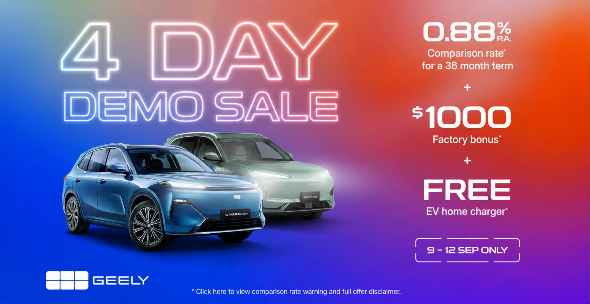 GEELY 4 DAY SALE