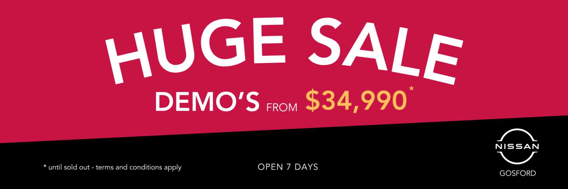 Huge Nissan Demo Sale