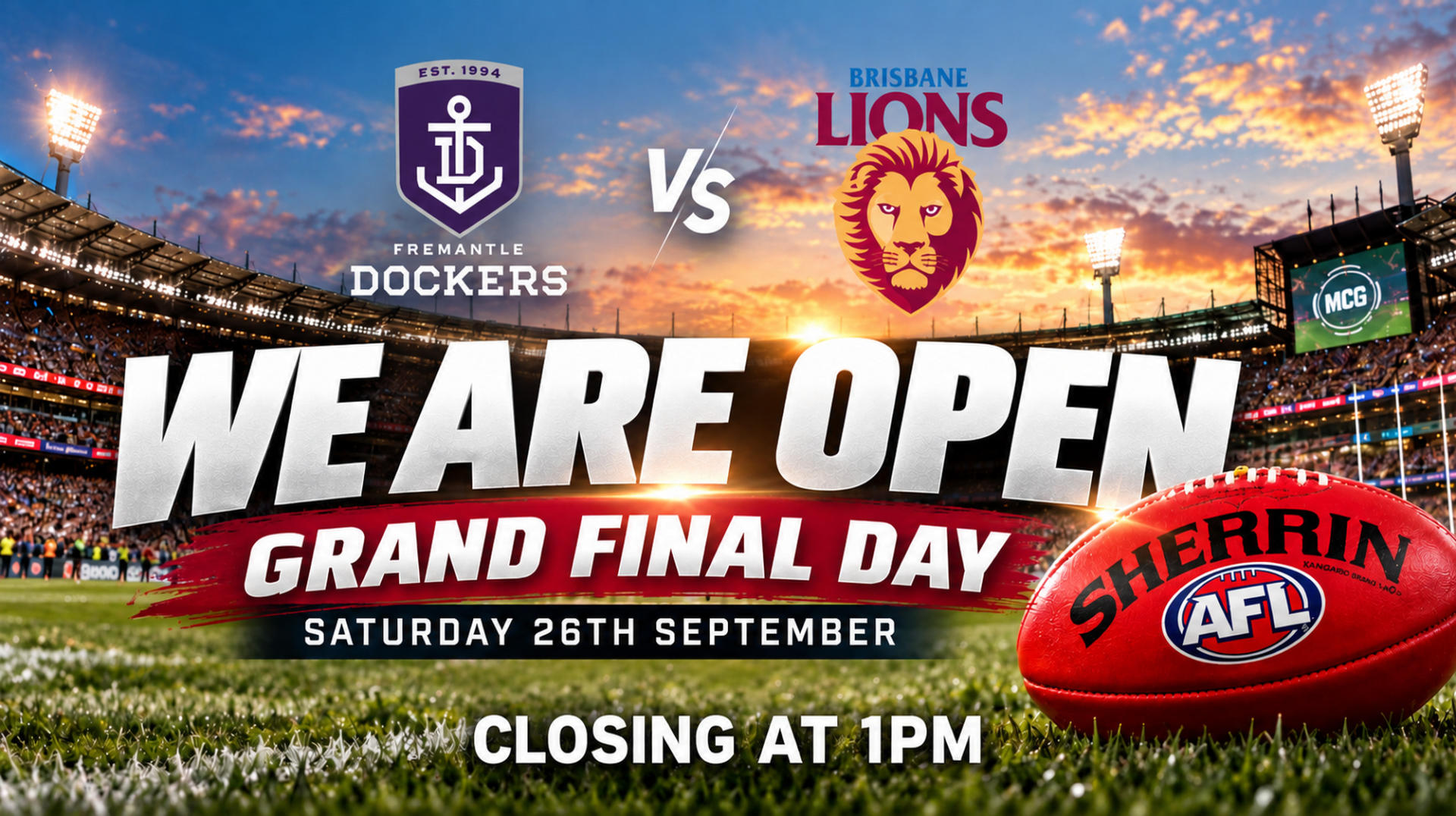 Grand Final Day Open