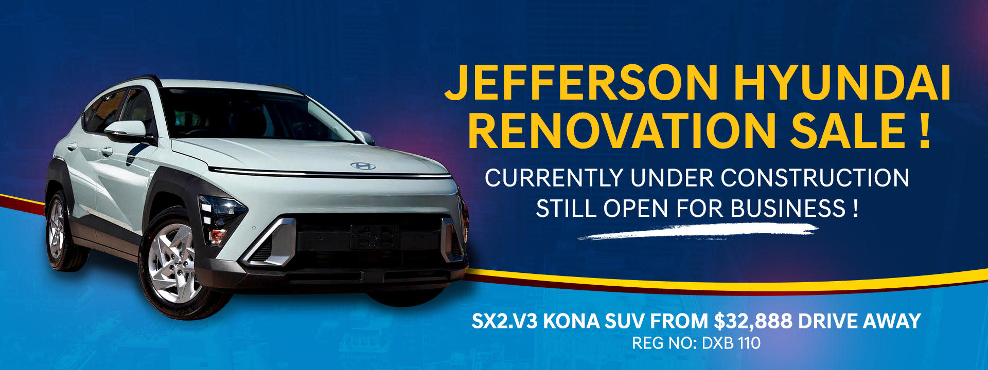 Kona SUV Special Offer - REG DXB 110