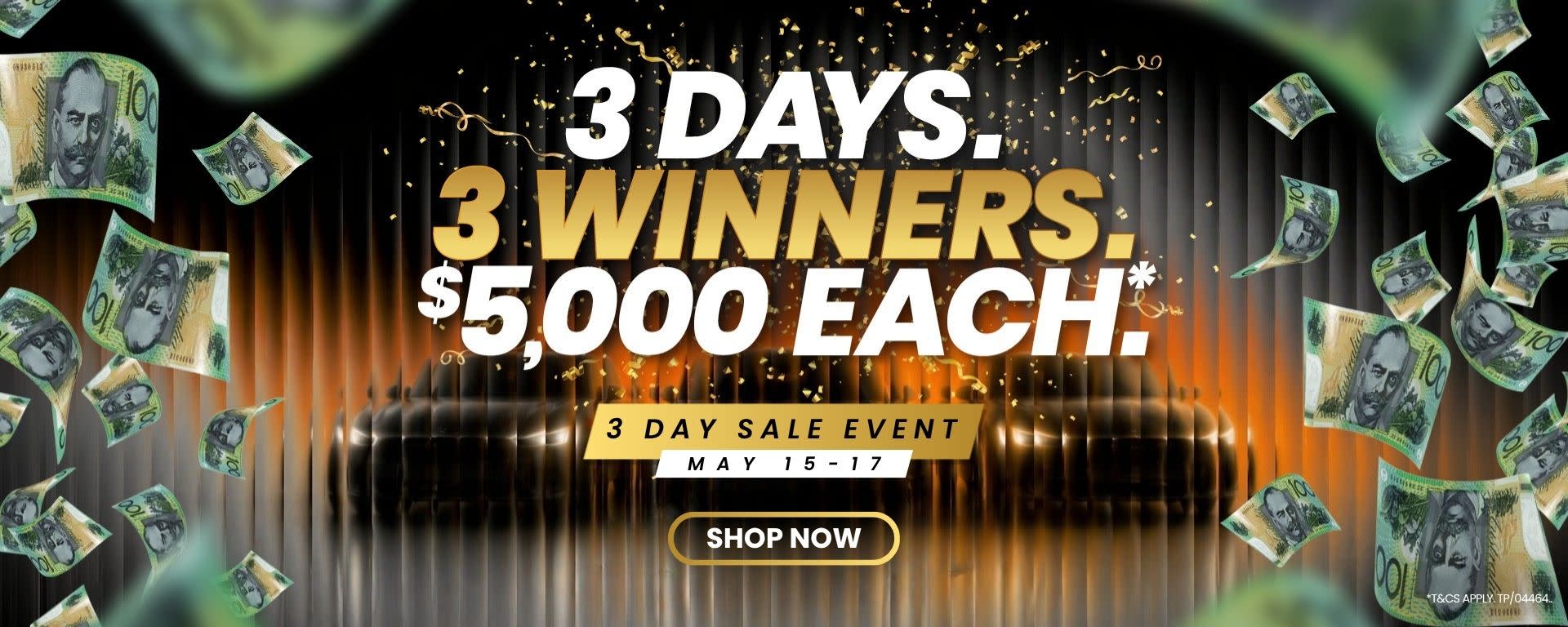 3-Day Sale Event 15-17 May26