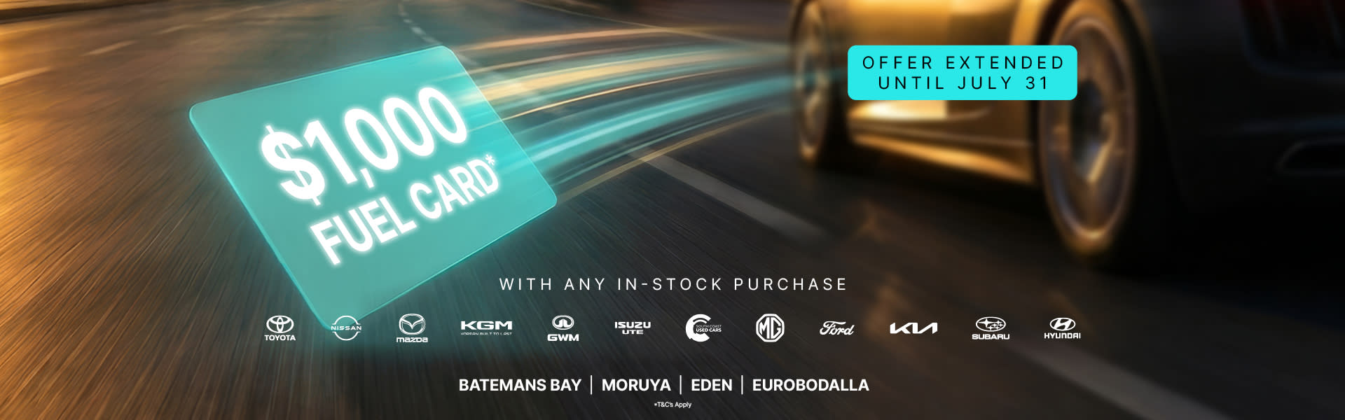 EOFY $1,000 Fuel Card Extended
