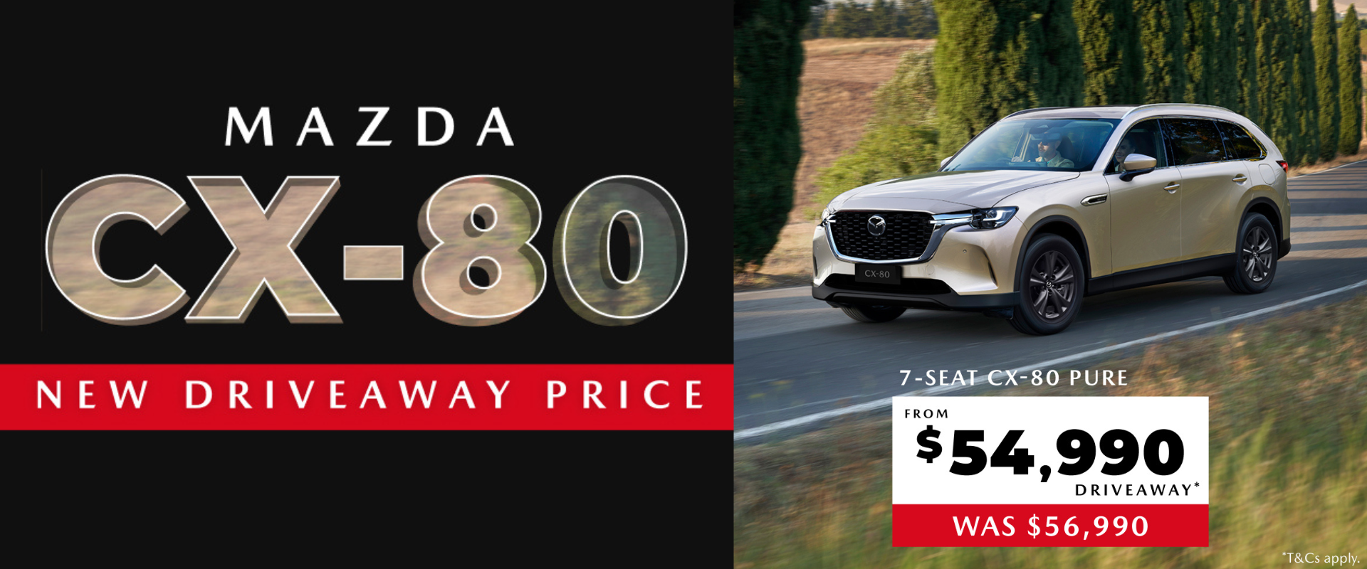 CX-80 Pure New Driveaway Price