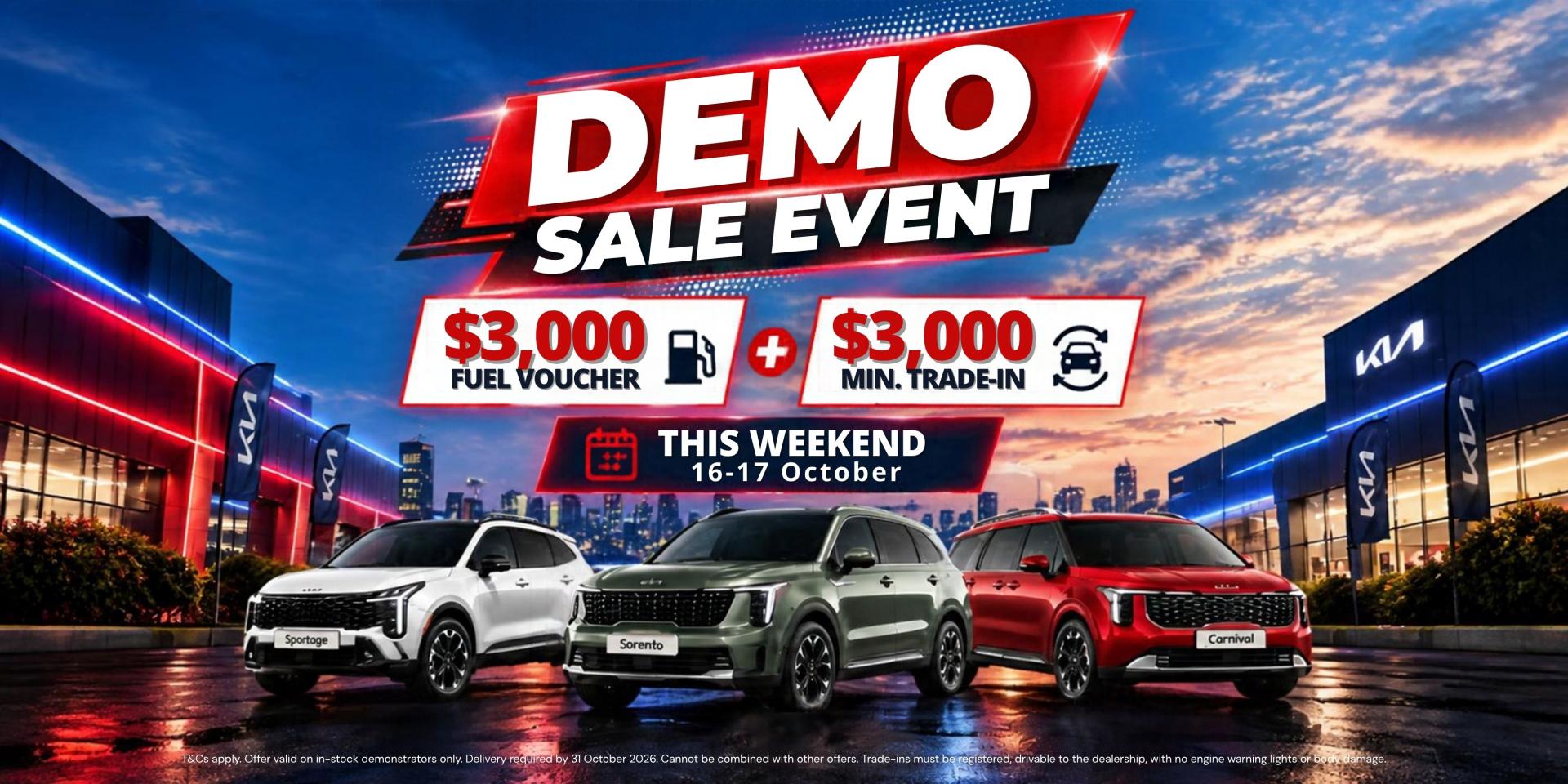 Southland Kia Demo Sale 16-17 Oct