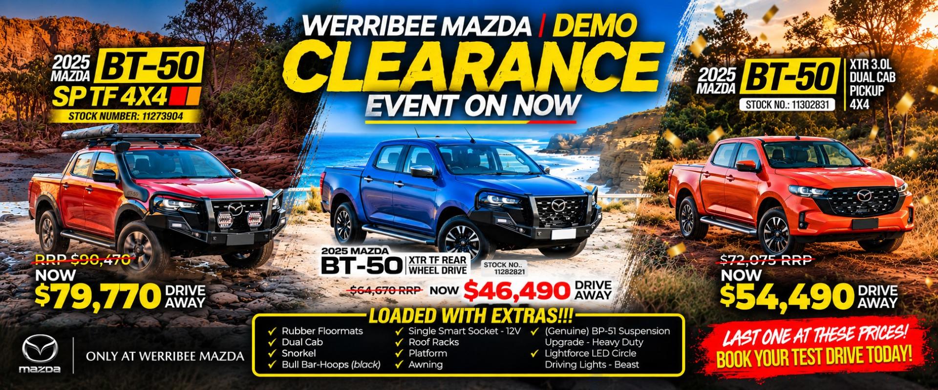 BT-50 DEMO CLEARANCE