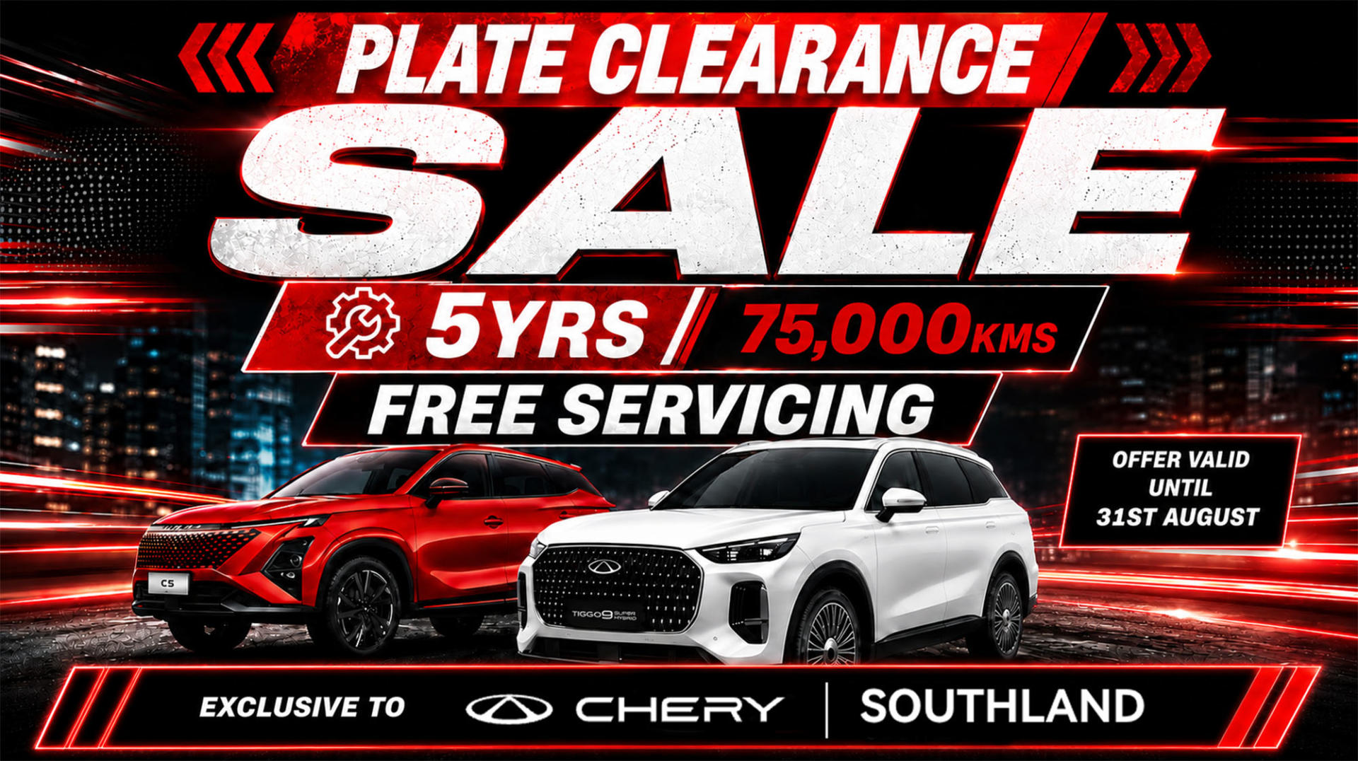 5yrs free servicing AUG26