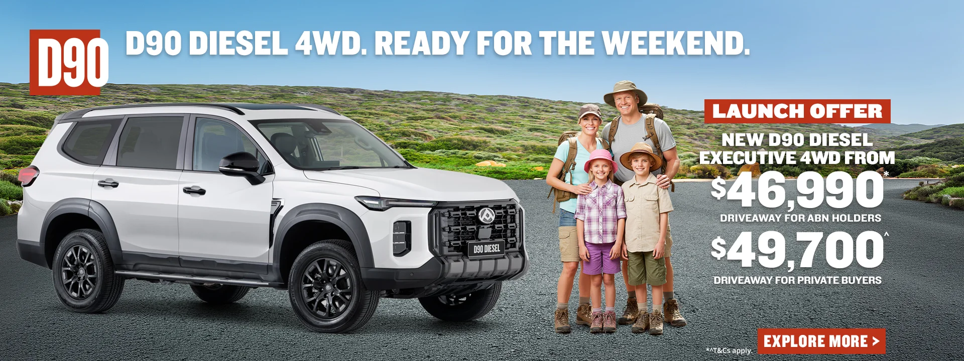 LDV D90 Diesel 4WD. Ready for the Weekend