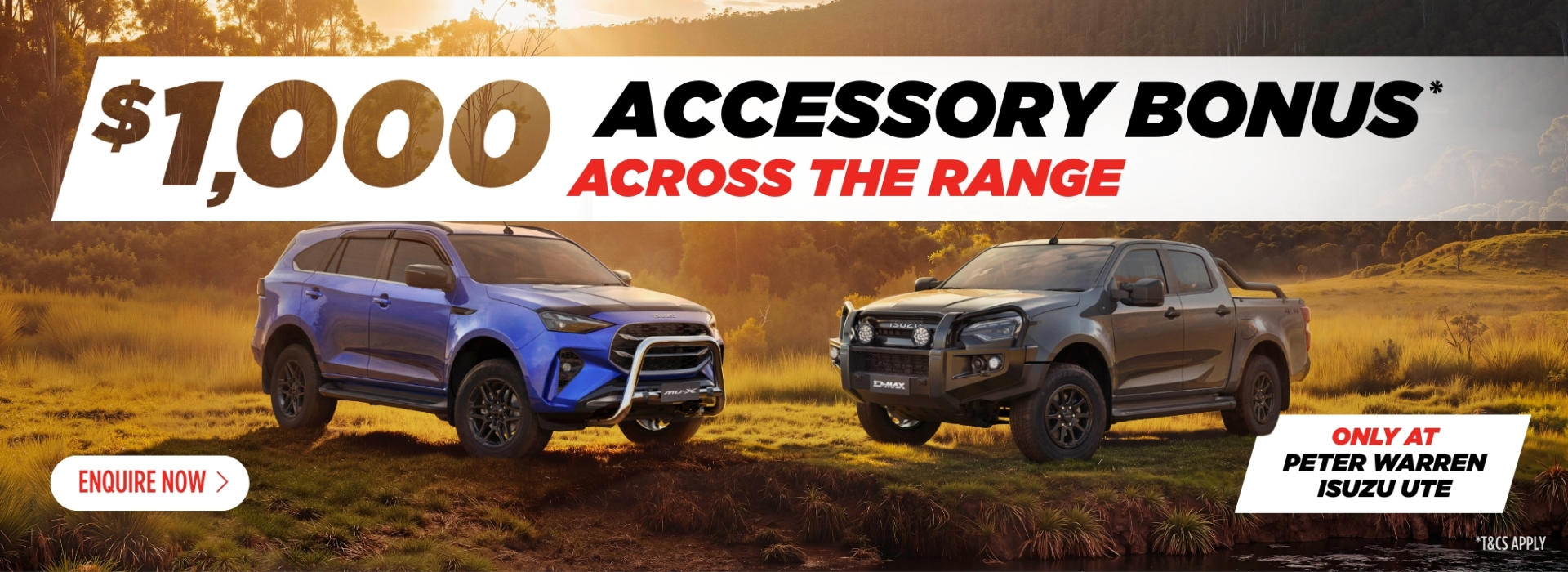 $1,000 Accessory Bonus on MU-X and D-MAX
