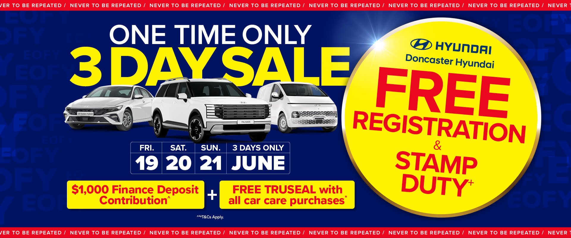 One Time Only 3 Day Sale Event 
