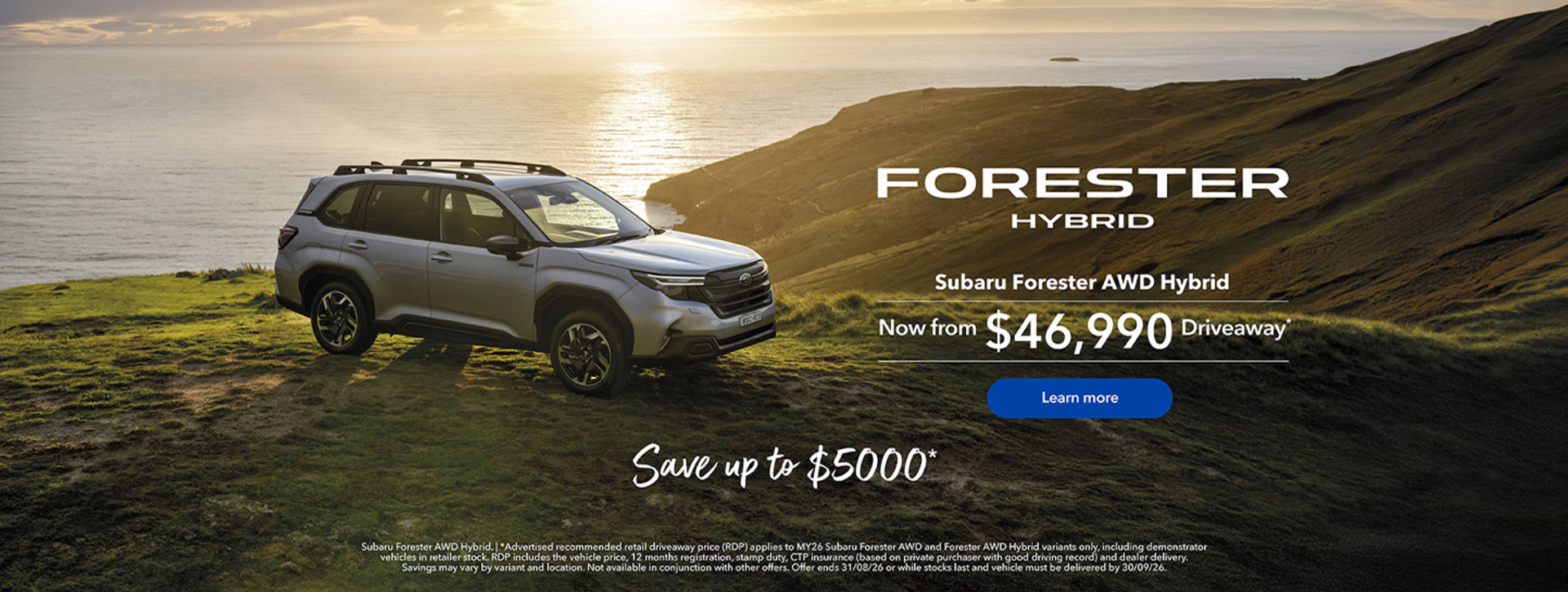 Subaru Forester AWD Hybrid now starting at just $46,990 Driveaway