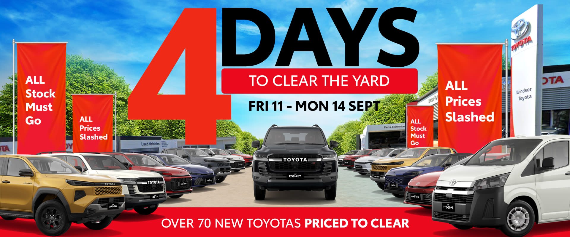 4 Day Stock Clearance Sale