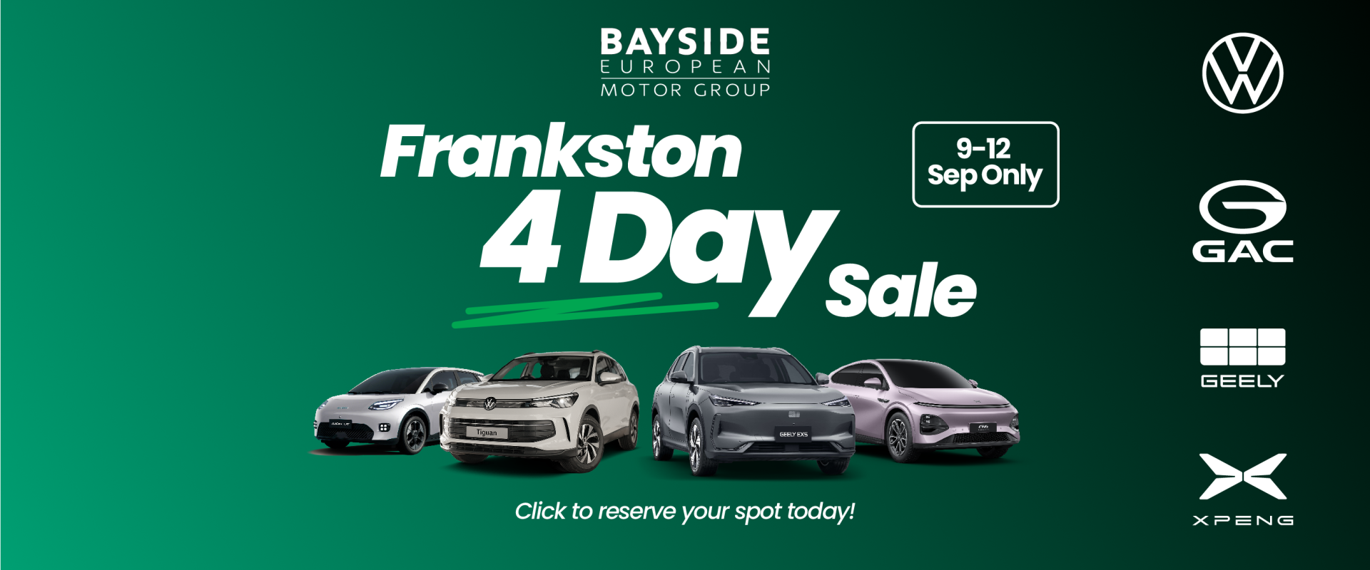 SEPTEMBER 4 DAY SALE
