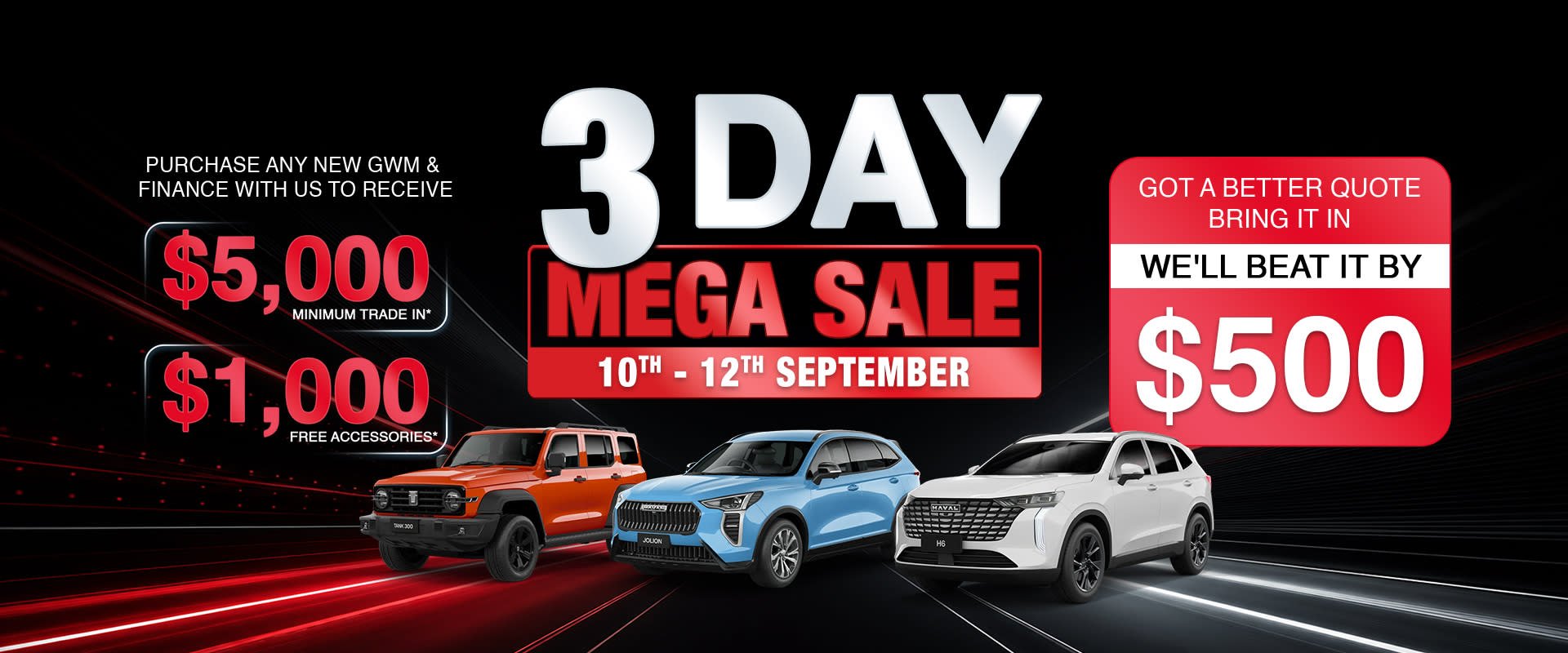 3 Day Mega Sale