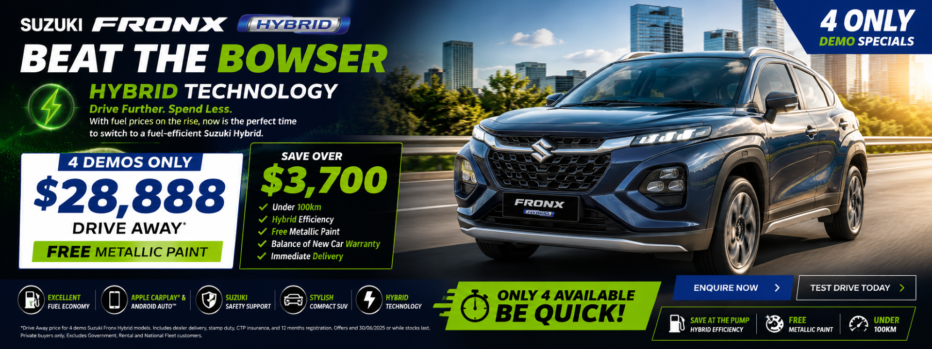 Suzuki Fronx Demo Sale $28,888 Drive Away