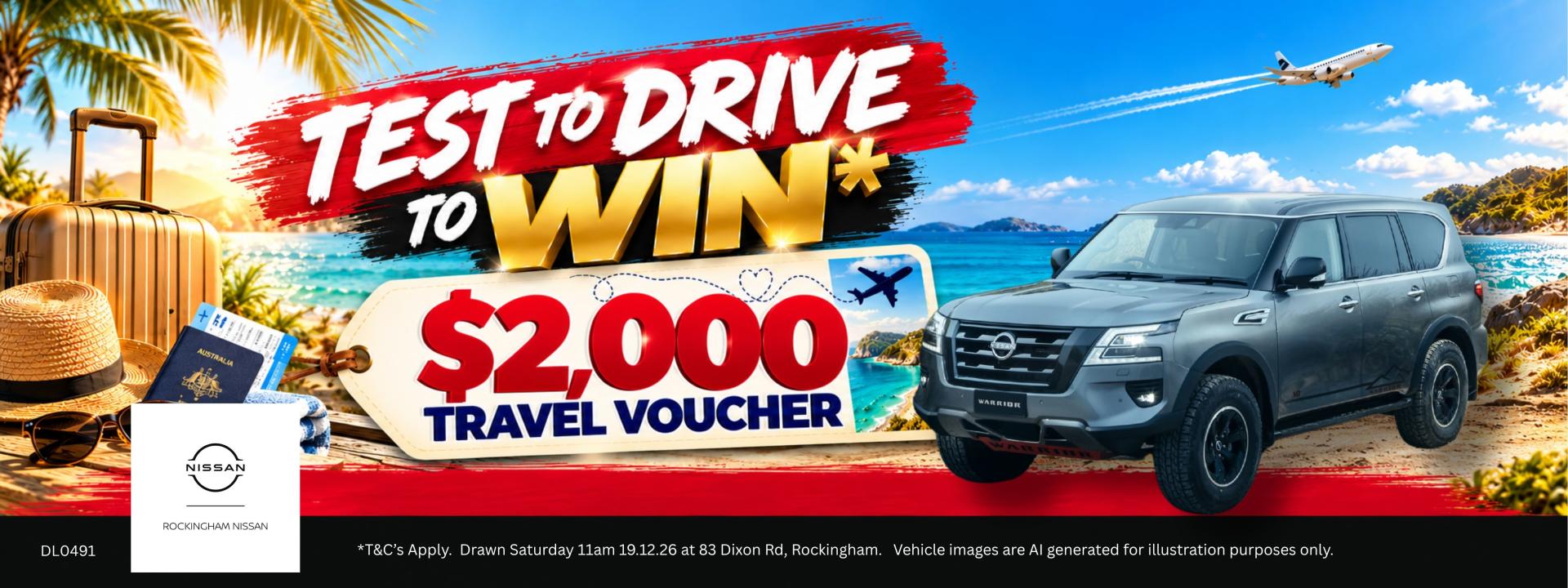 Test Drive to Win a $2,000 Travel Voucher!