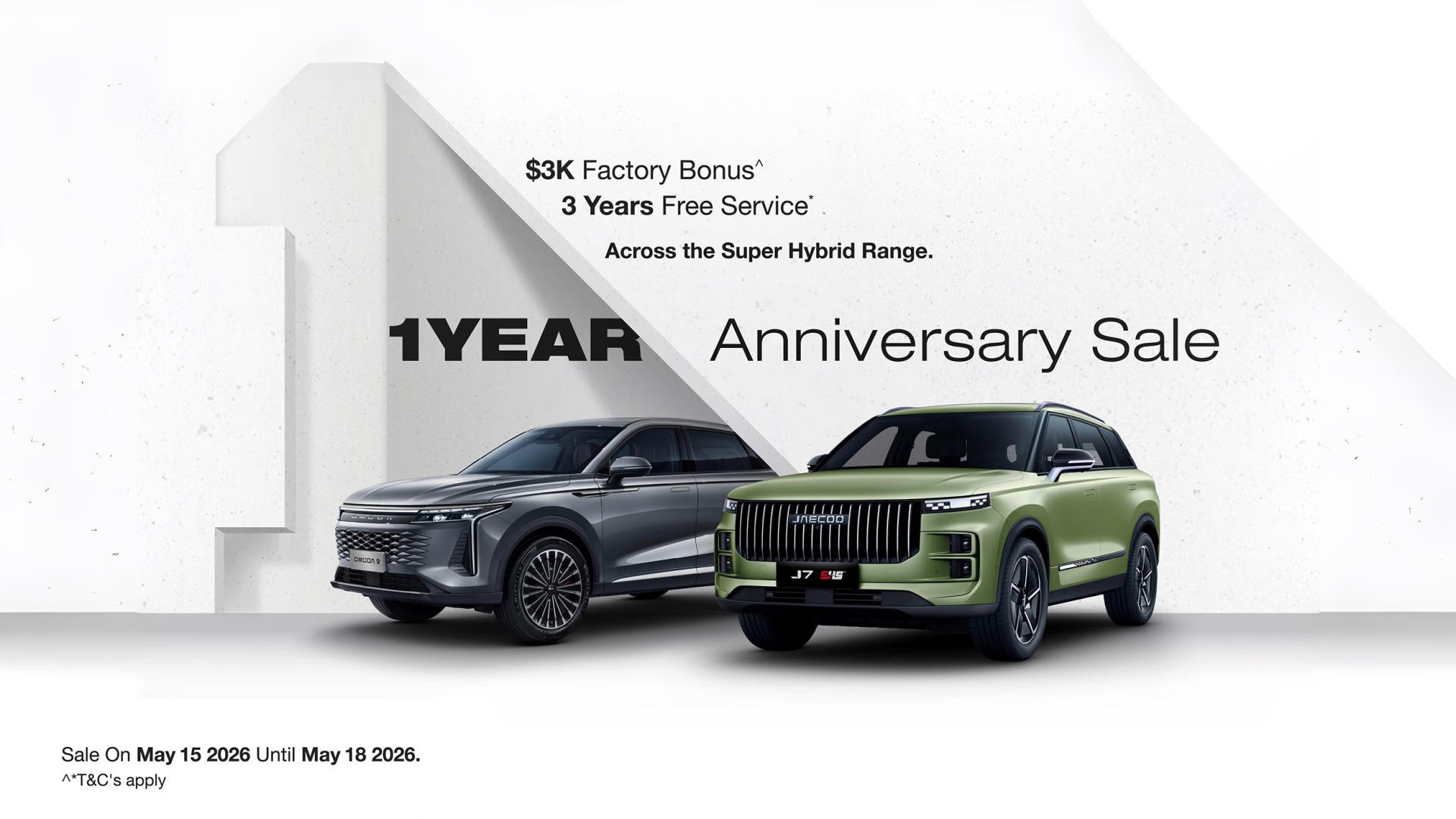 Banner Jaecoo - Anniversary Sale