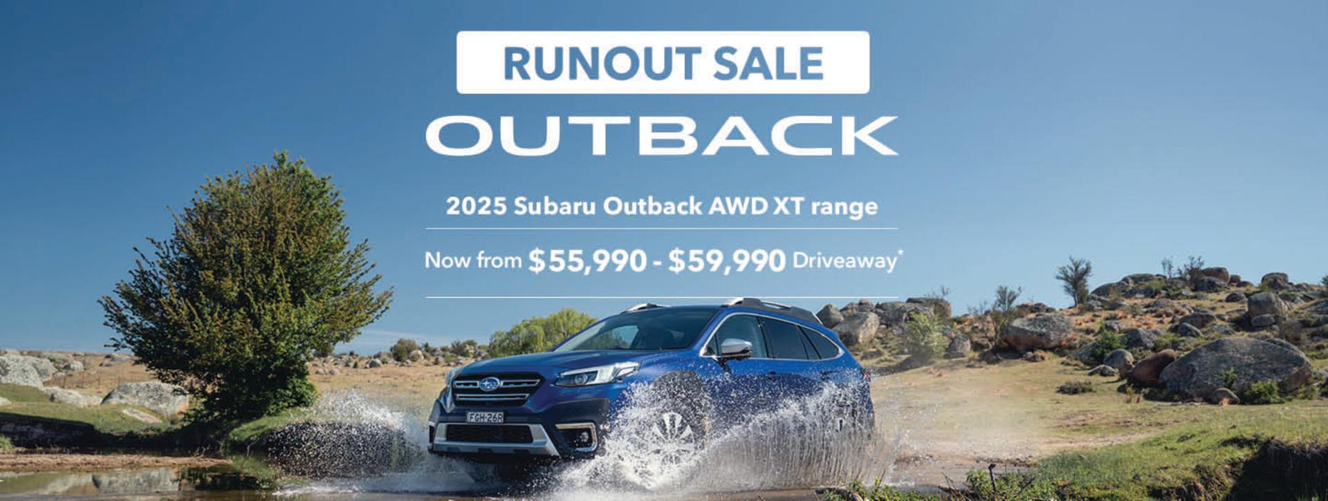 MY25 Subaru Outback XT Runout sale