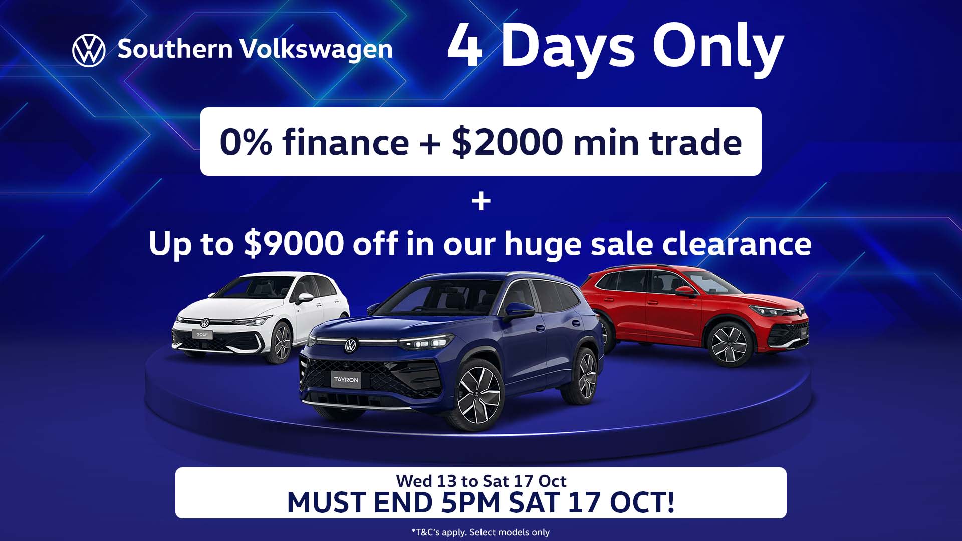 VW 4 Day Sale Oct