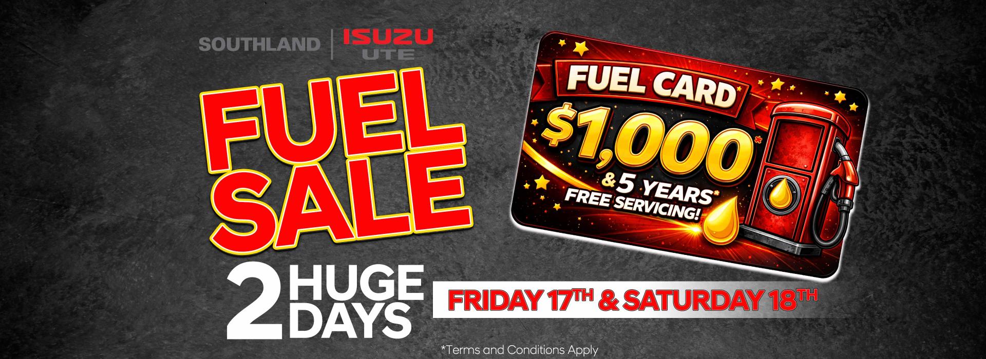 April Fuel Sale 17th and 18th 