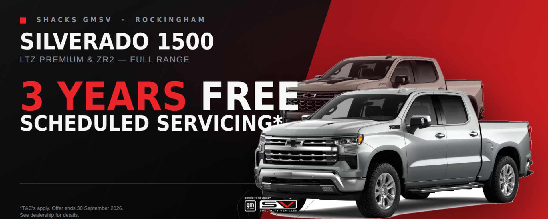 Silverado 3 years free servicing