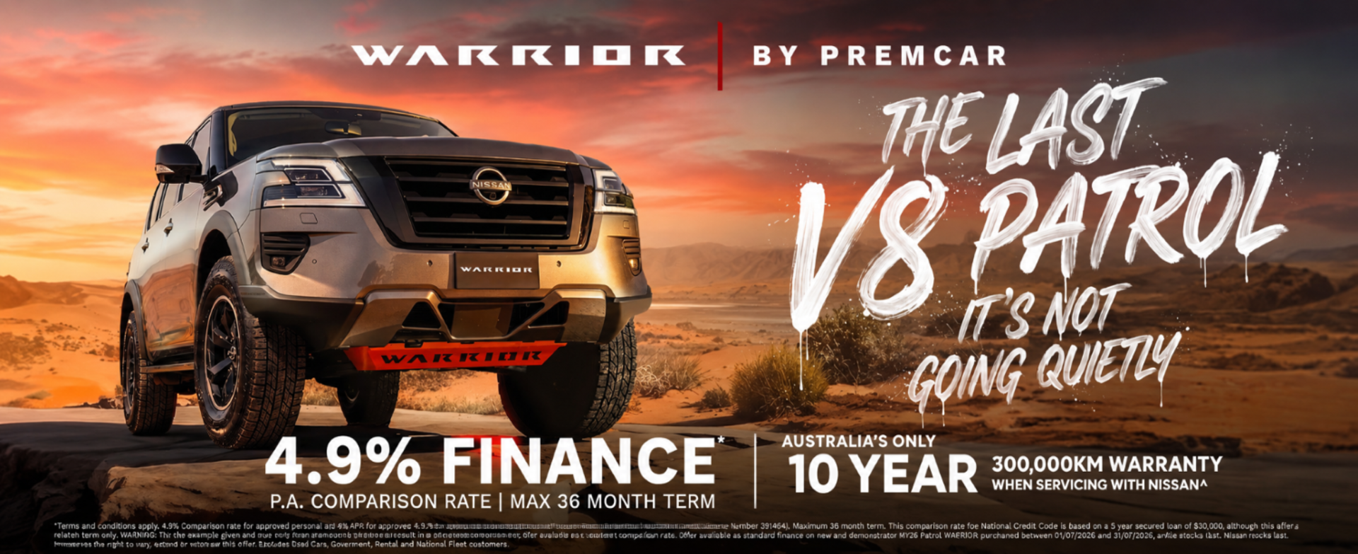 Nissan Patrol Warrior 4.9% Finance