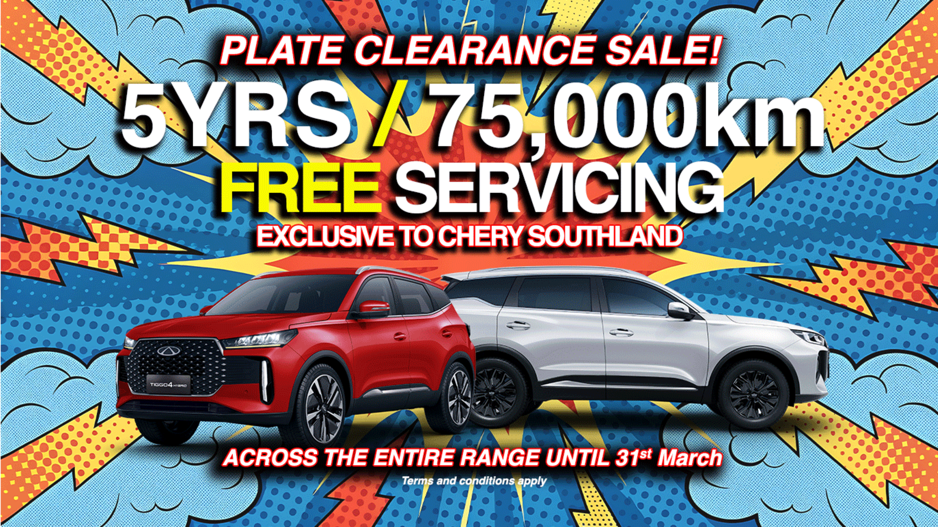5yrs free servicing MAR26