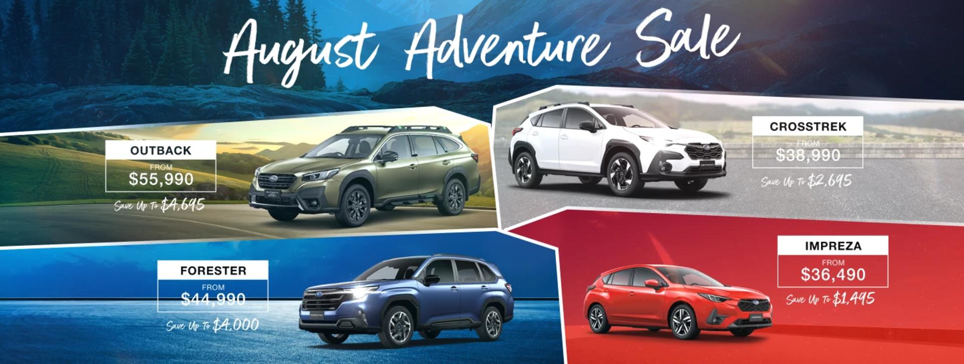 August Adventure Sale