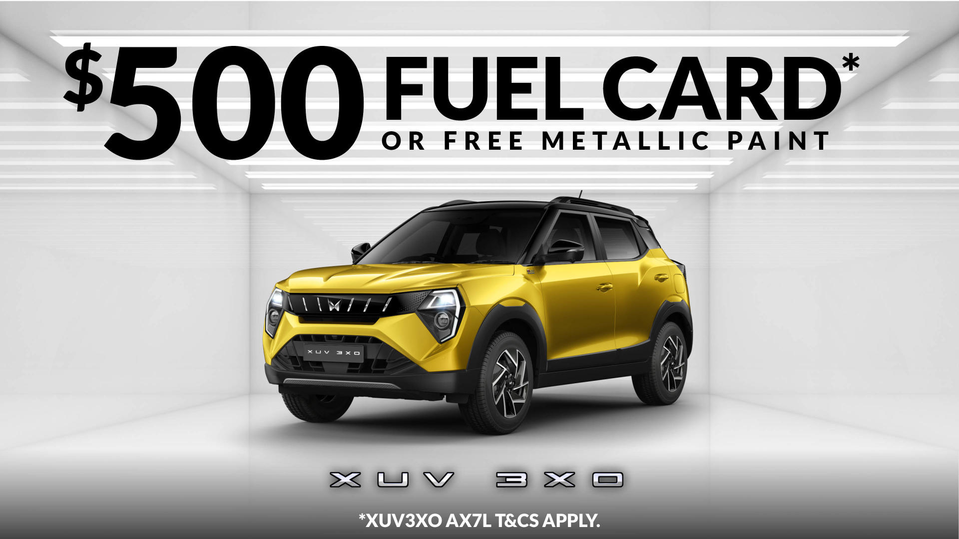 $500 Fuel Card or Free Metallic Paint on XUV3XO AX7L