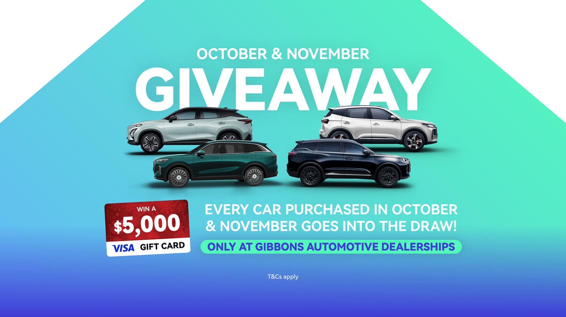 chery $5000 gift card
