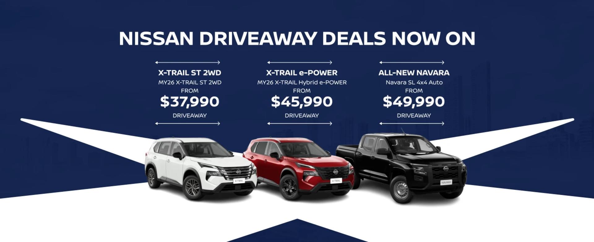 Nissan DriveAway Deals - Oct