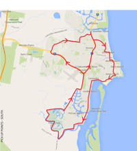 Map of south pickup route