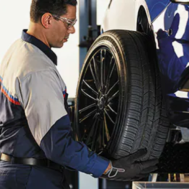 Ford car being serviced