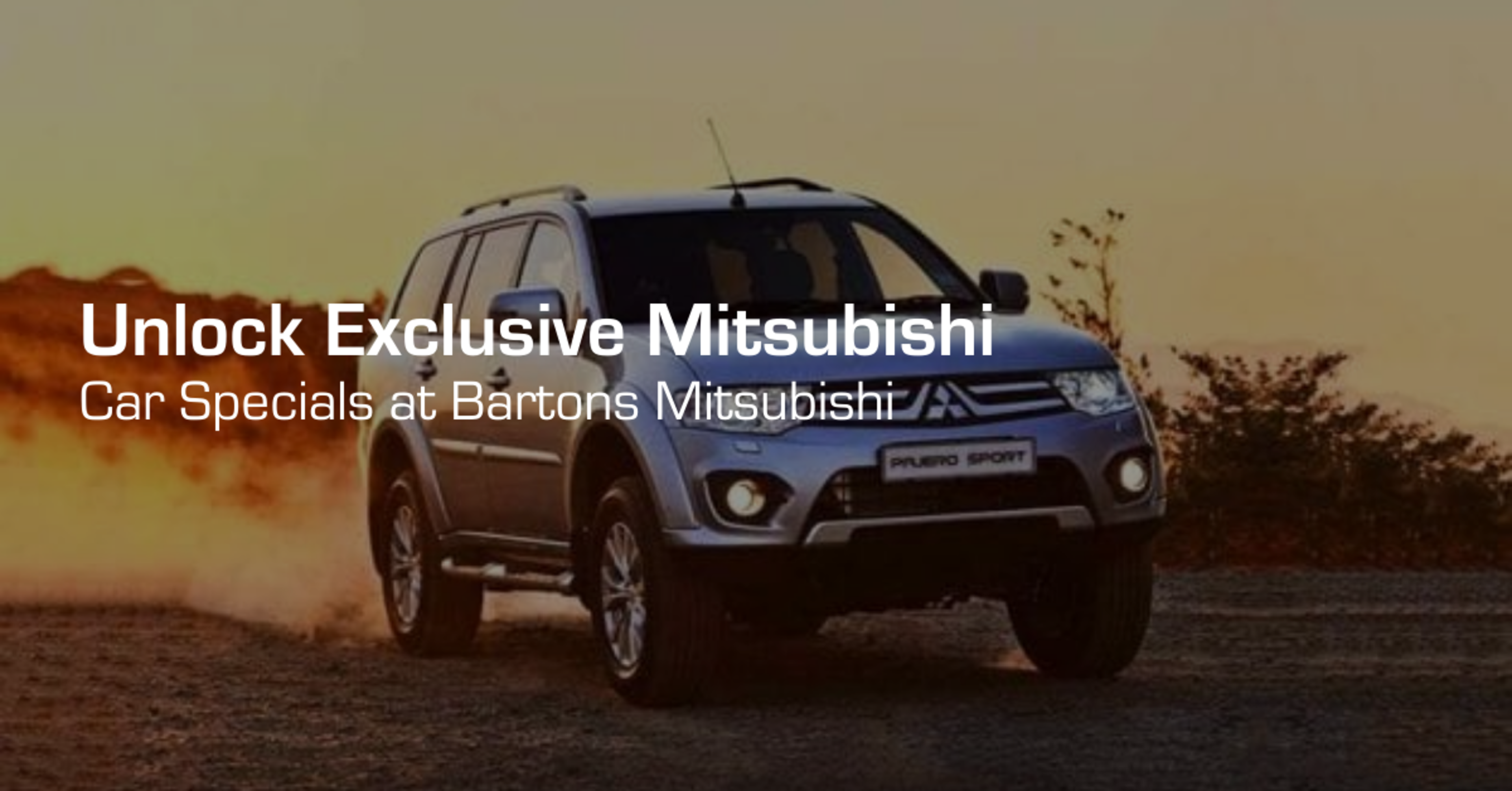 Unlock Exclusive Mitsubishi Car Specials at Bartons Mitsubishi banner