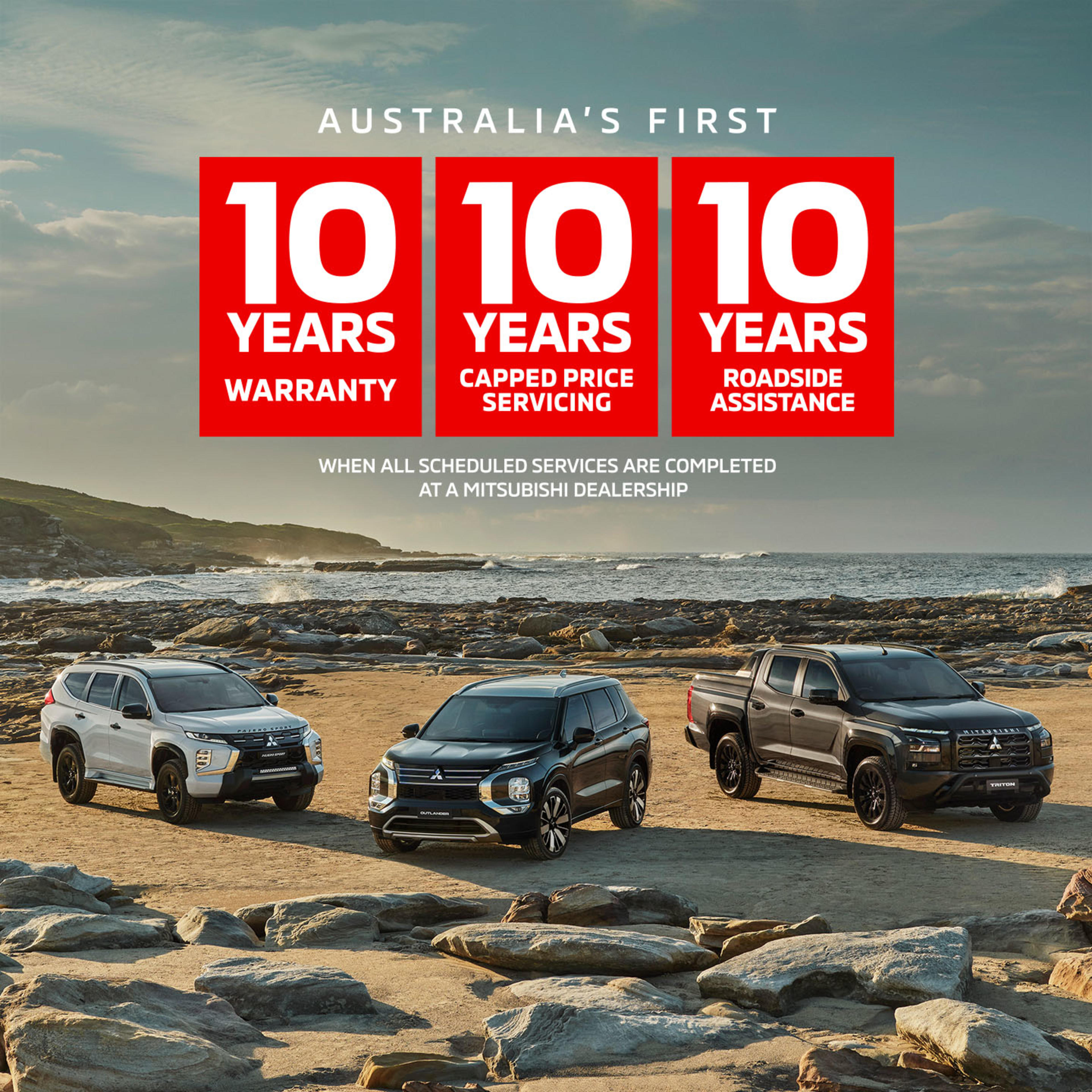 Mitsubishi 10/10/10 Program Launches at Tynan Motors: 10 Years of Confidence Starts Now! banner