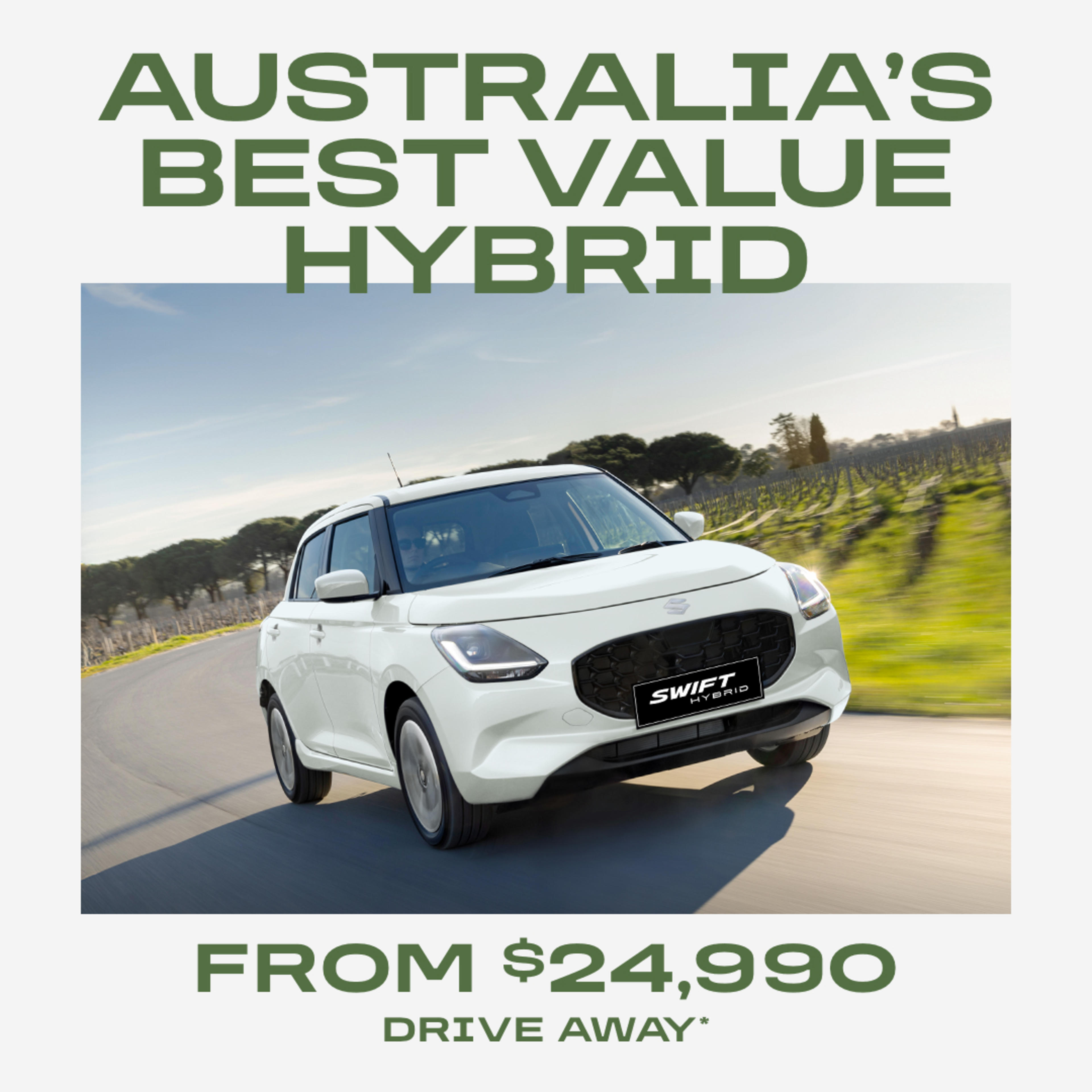 Suzuki Swift Hybrid: Australia's Best-Value Hybrid Now at Tynan Suzuki Kirrawee banner