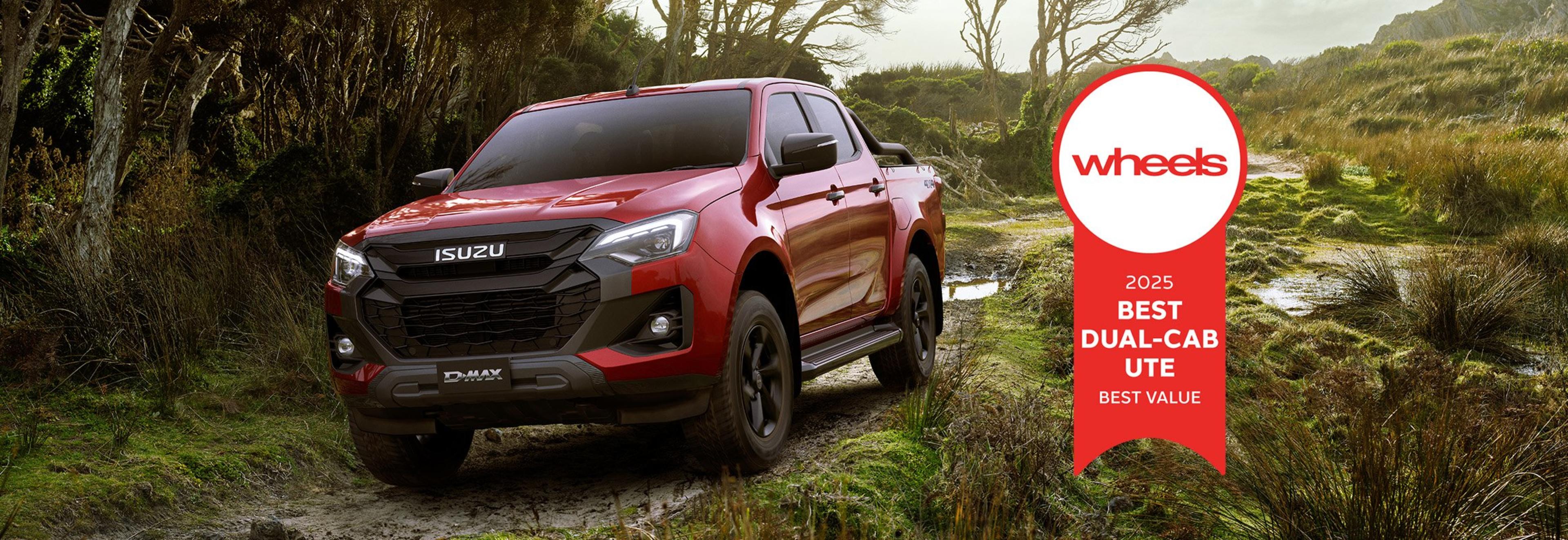 Isuzu UTE D-MAX X-RIDER wins Wheels Best Value Dual-Cab Ute banner