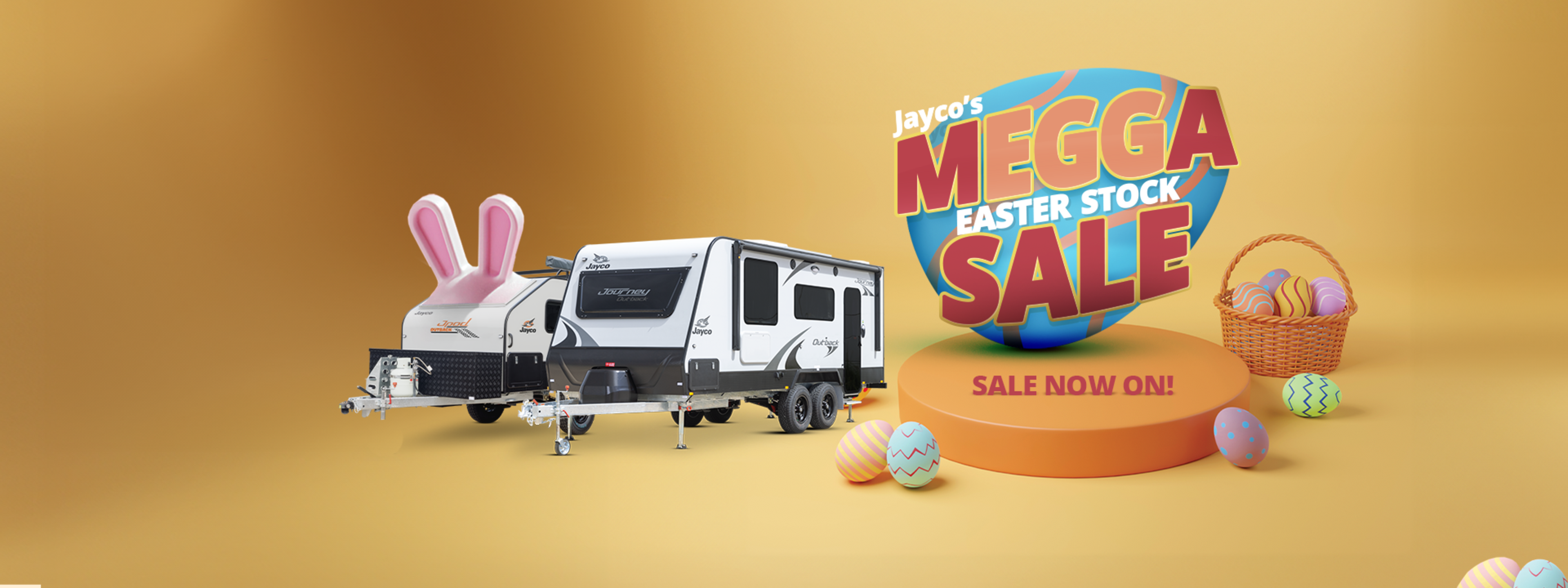 Jayco's Mega Easter Stock Sale banner