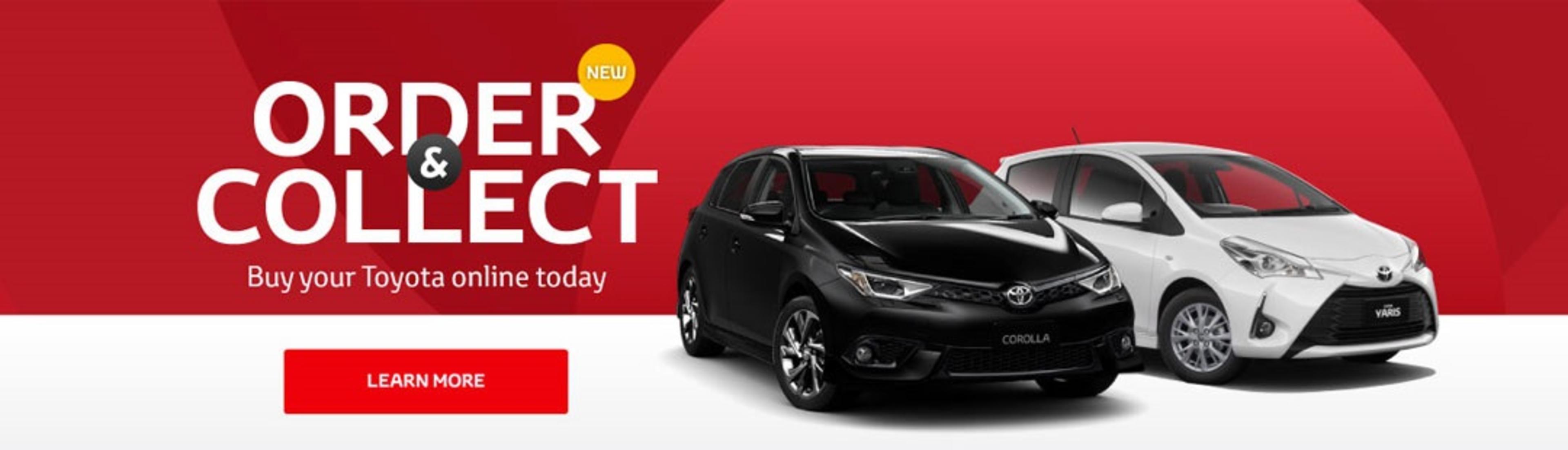 Order & Collect your new Yaris & Corolla banner