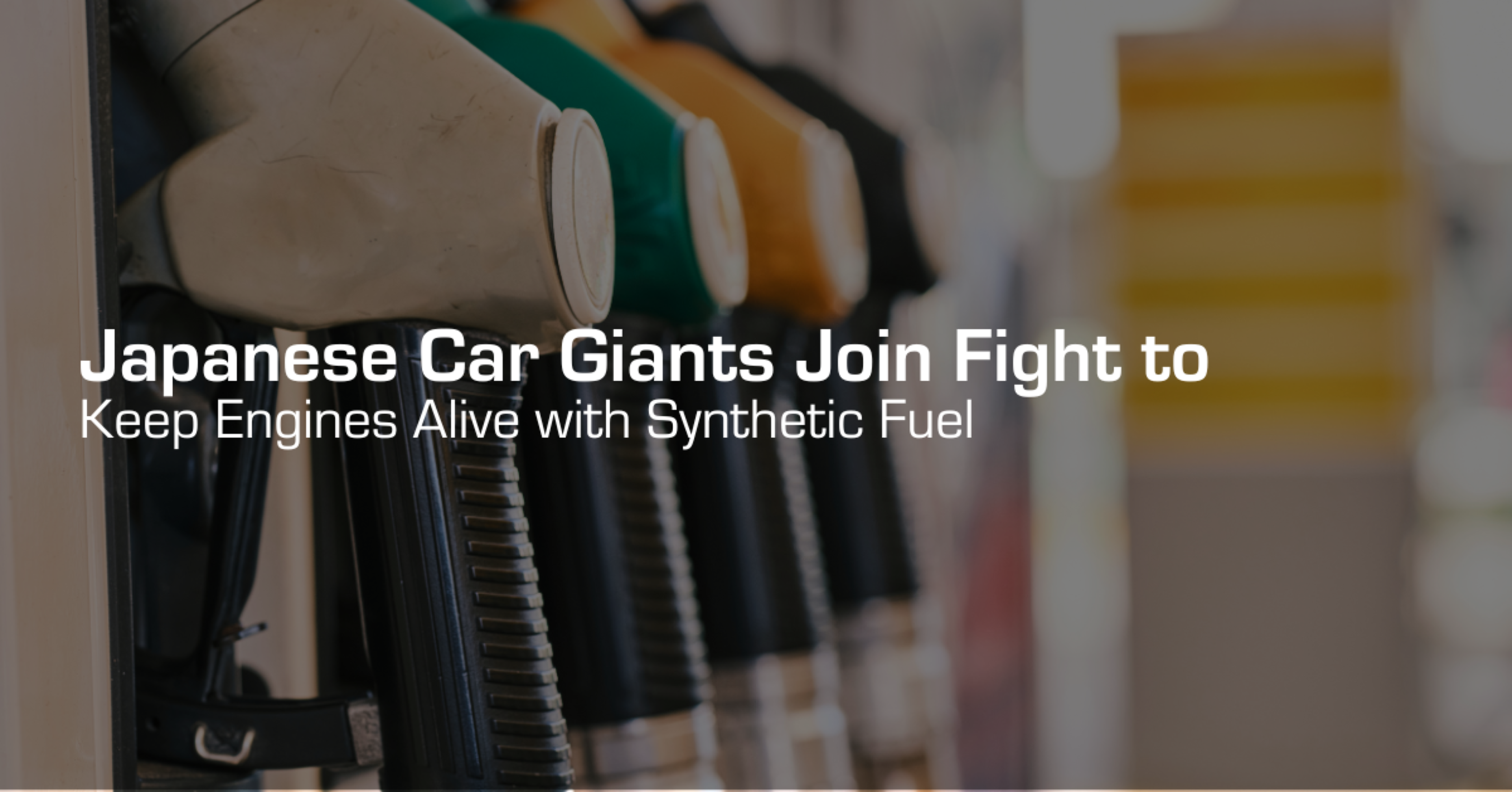 Japanese car giants join fight to keep engines alive with synthetic fuel banner